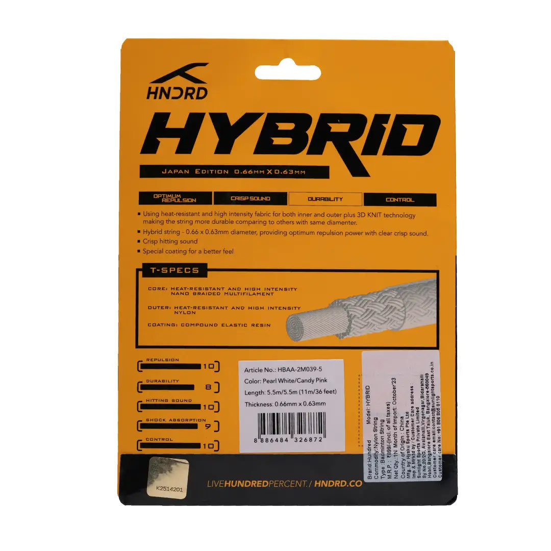 Hundred Hybrid Badminton String HBAA-2M039-4