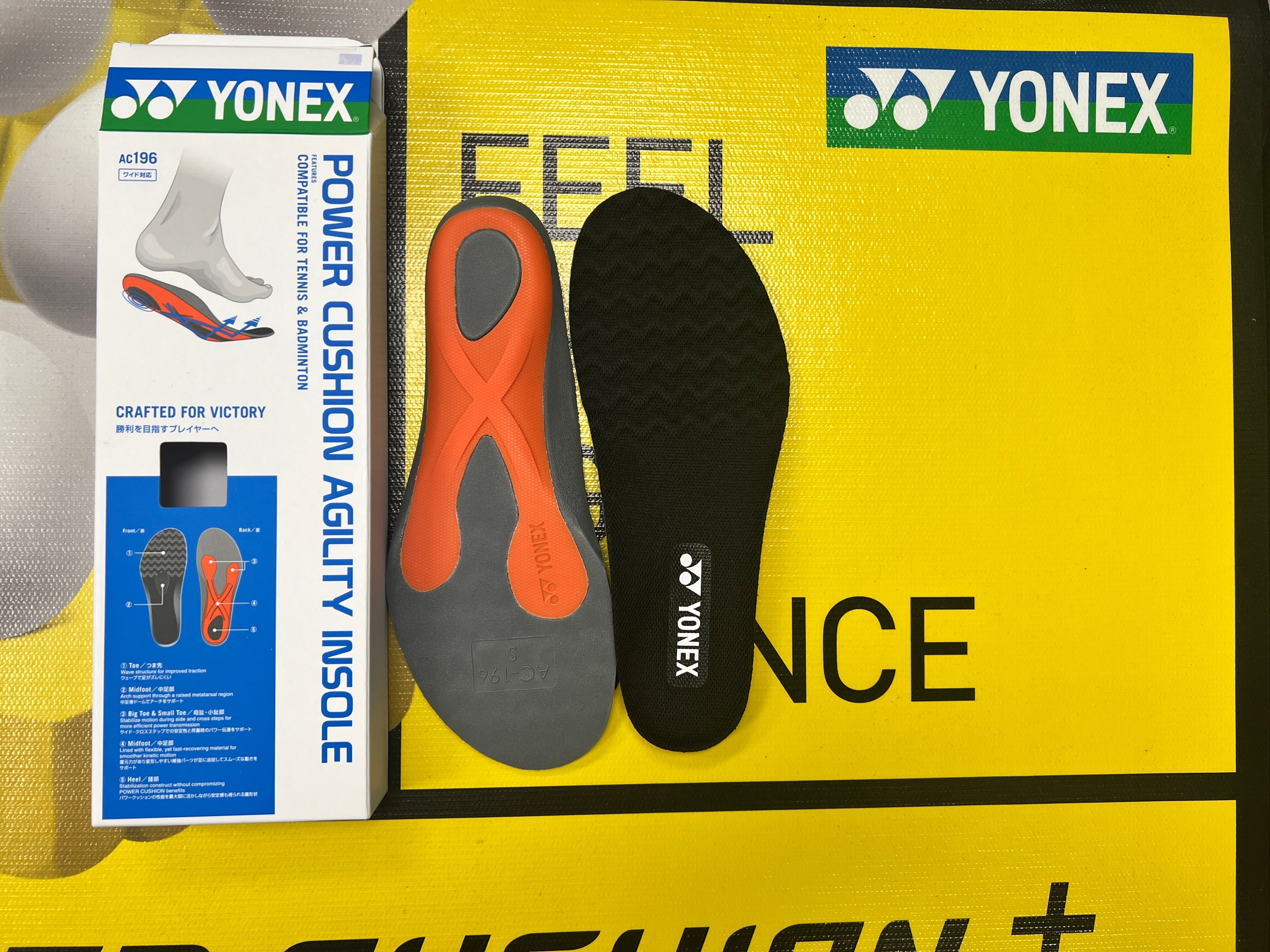 Yonex AC196 Power Cushion Agility Insole 202 BLACK L