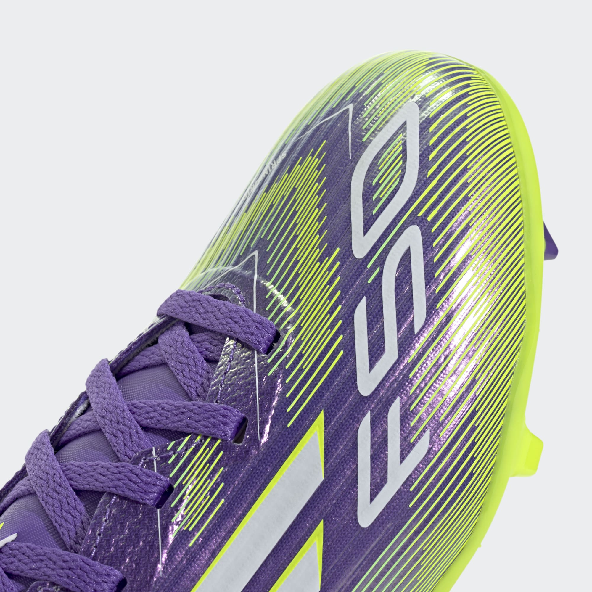 Adidas F50 League FG/MG Shoes Junior - Purple/White/Lemon
