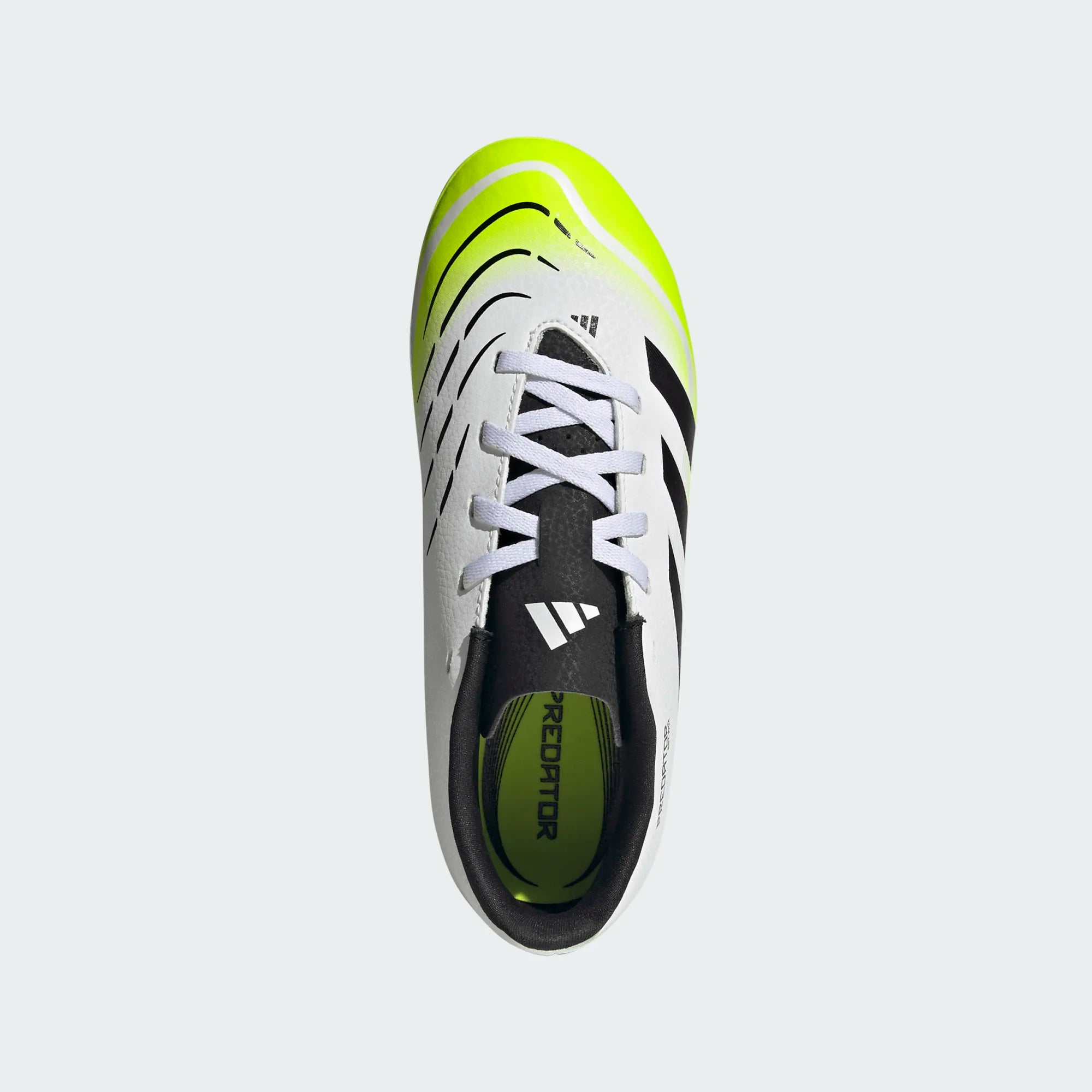 Adidas Predator Club FG/MG Shoe Junior - White/Black/Lemon shoes Adidas