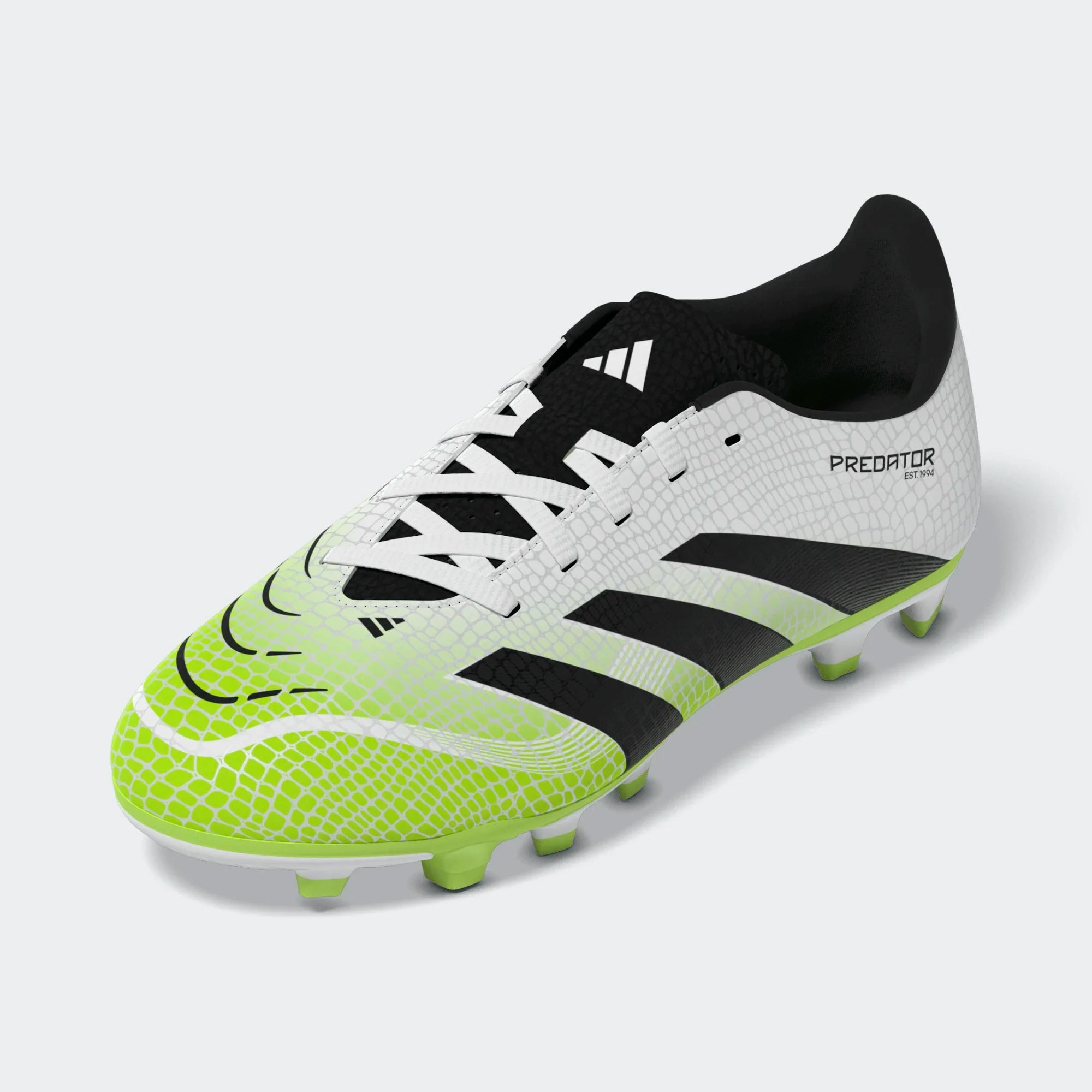 Adidas Predator Club FG/MG Shoe Junior - White/Black/Lemon shoes Adidas