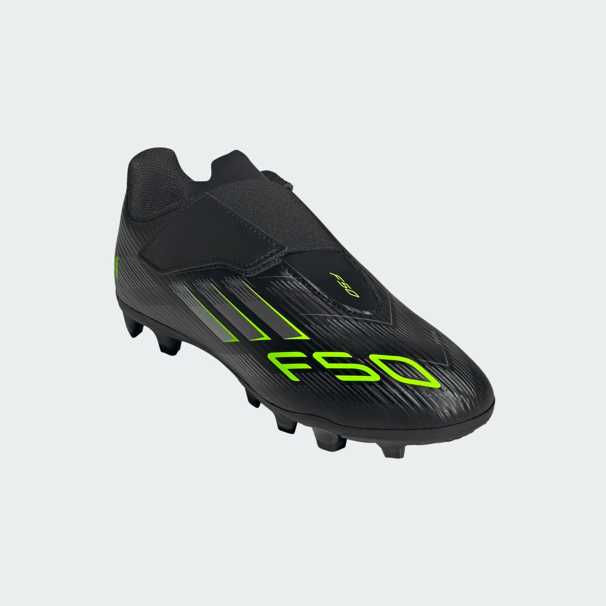Adidas F50 Club Velcro FG/MG Football Boots Junior - Black