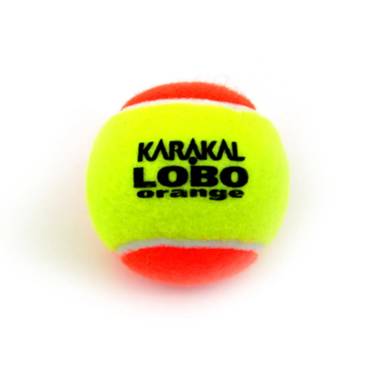 Karakal LoBo orange transition tennis balls, pack of 12, back view