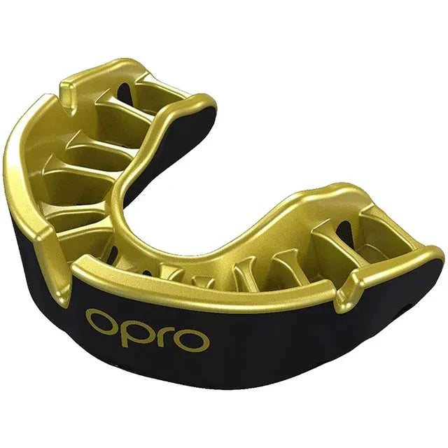 Opro Self-Fit Mouthguard Unisex - Youth/Adult Black Gold Accessories Opro