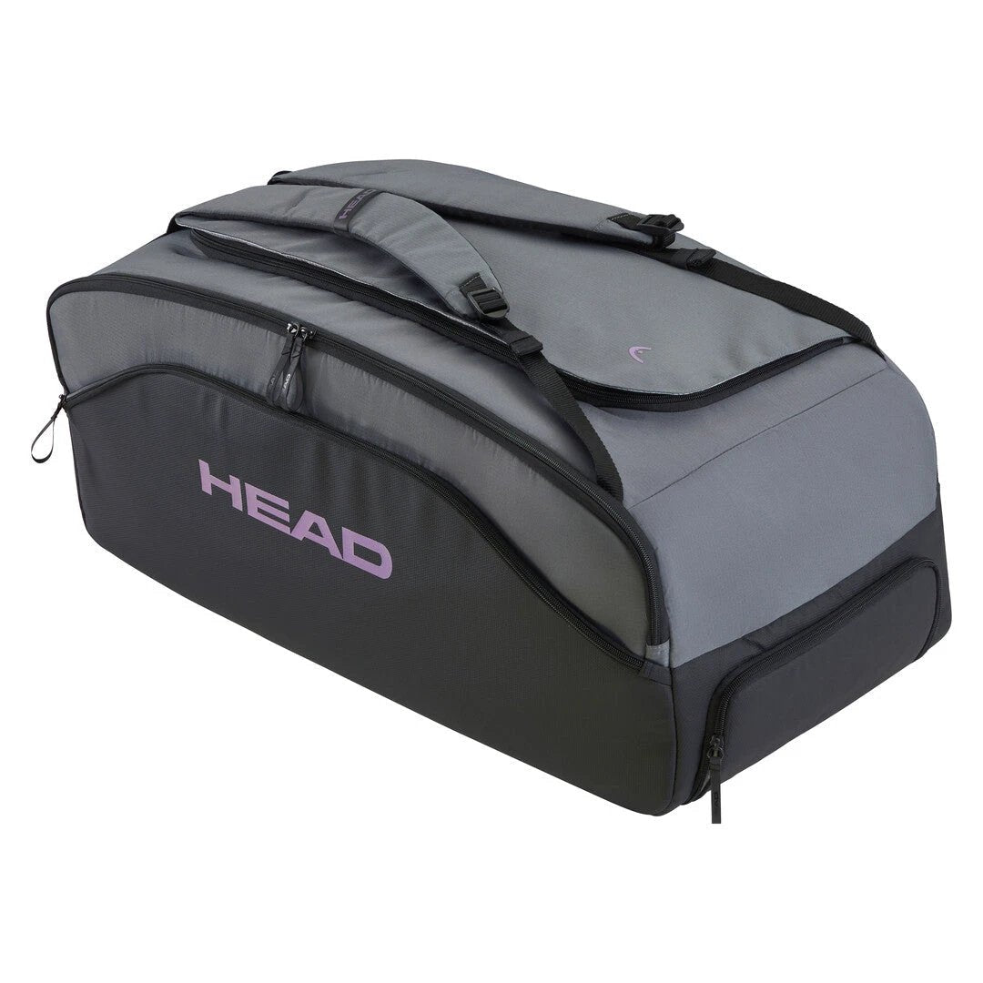 Head Pro X 260115 Duffle Bag L Black Dark Grey 6 Rackets Luggage Head