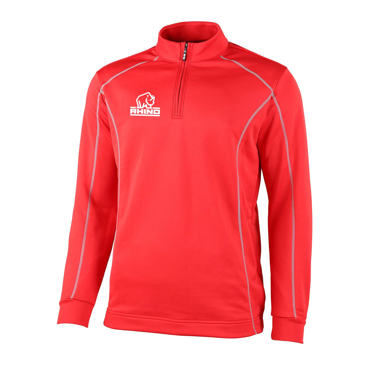 Rhino TRM-159 Seville quarter zip midlayer training top in red