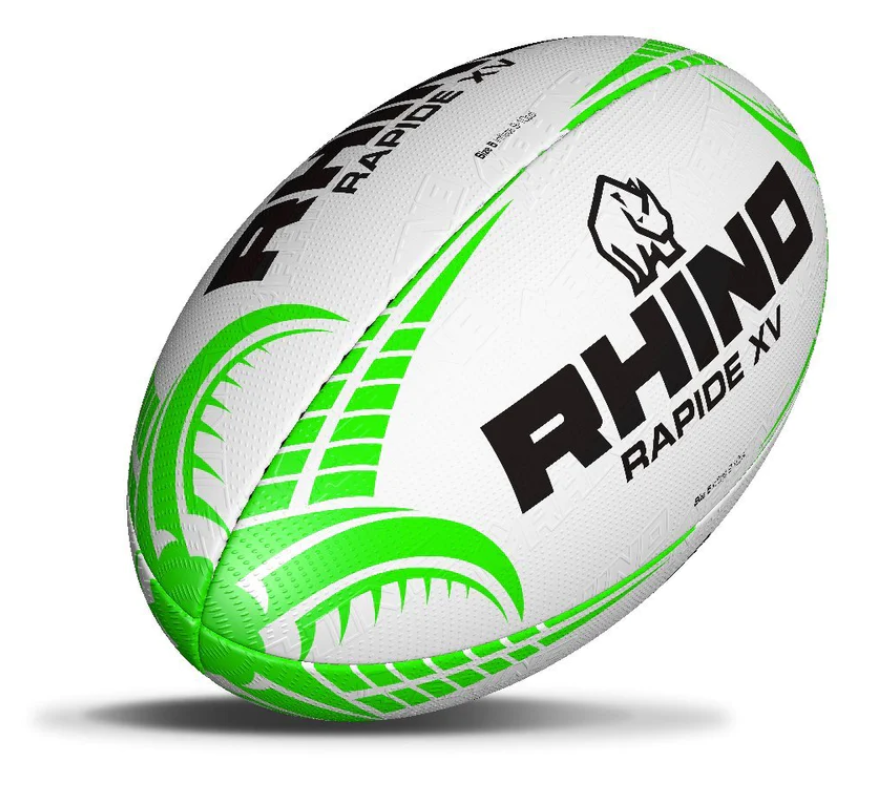 Rhino Rapide XV Rugby Ball WHITE