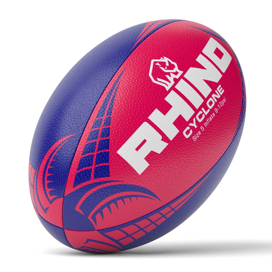 Rhino Cyclone Rugby Ball - Orange/Pink