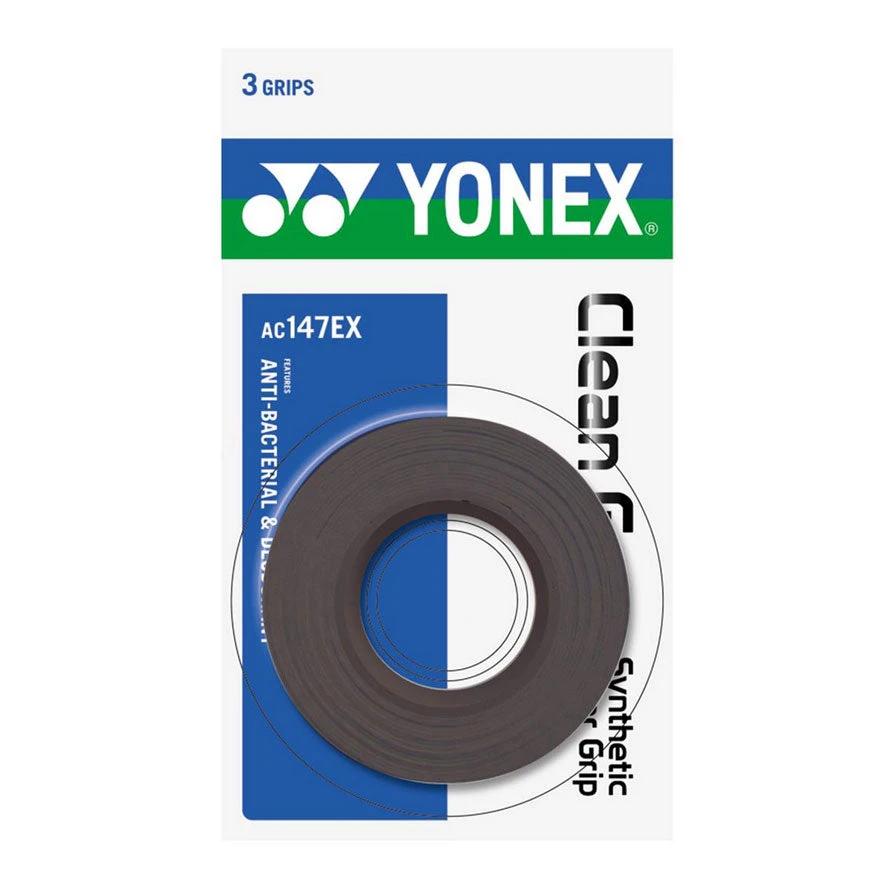 Yonex AC147EX Clean Grap 3 Pcs - Black Black 3 Pieces Clearance Yonex