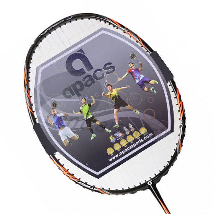 Apacs Fly Weight 73 Badminton Racket - Black/Orange Black Orange 7UG2 Badminton Rackets Apacs