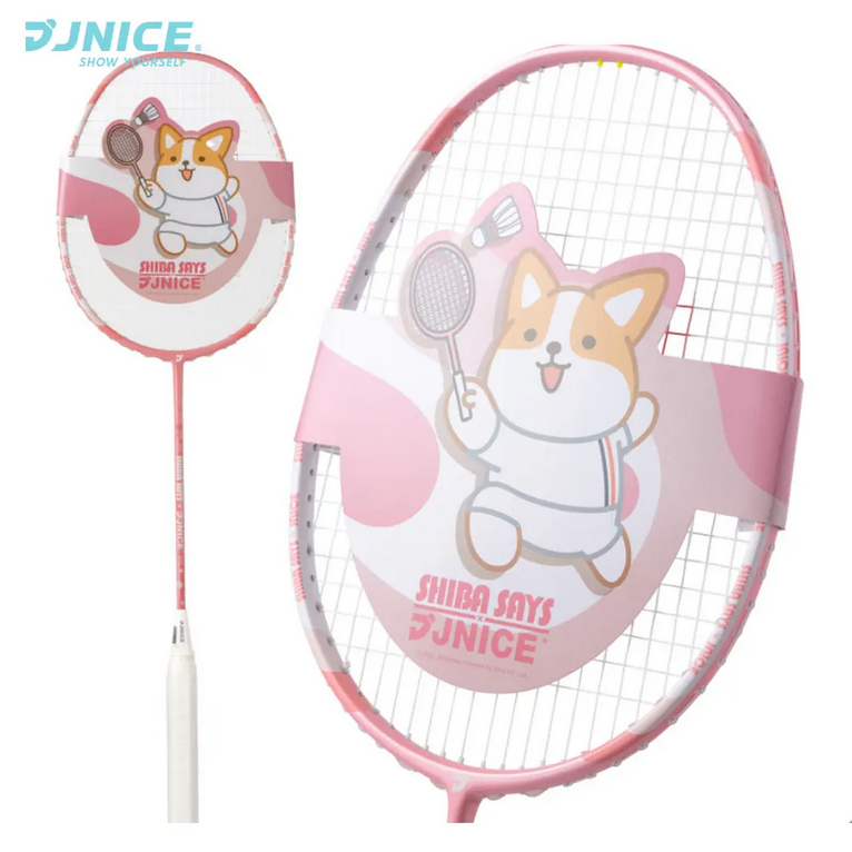 Jnice X Shiba Says 4U Unstrung Badminton Racket - Pink