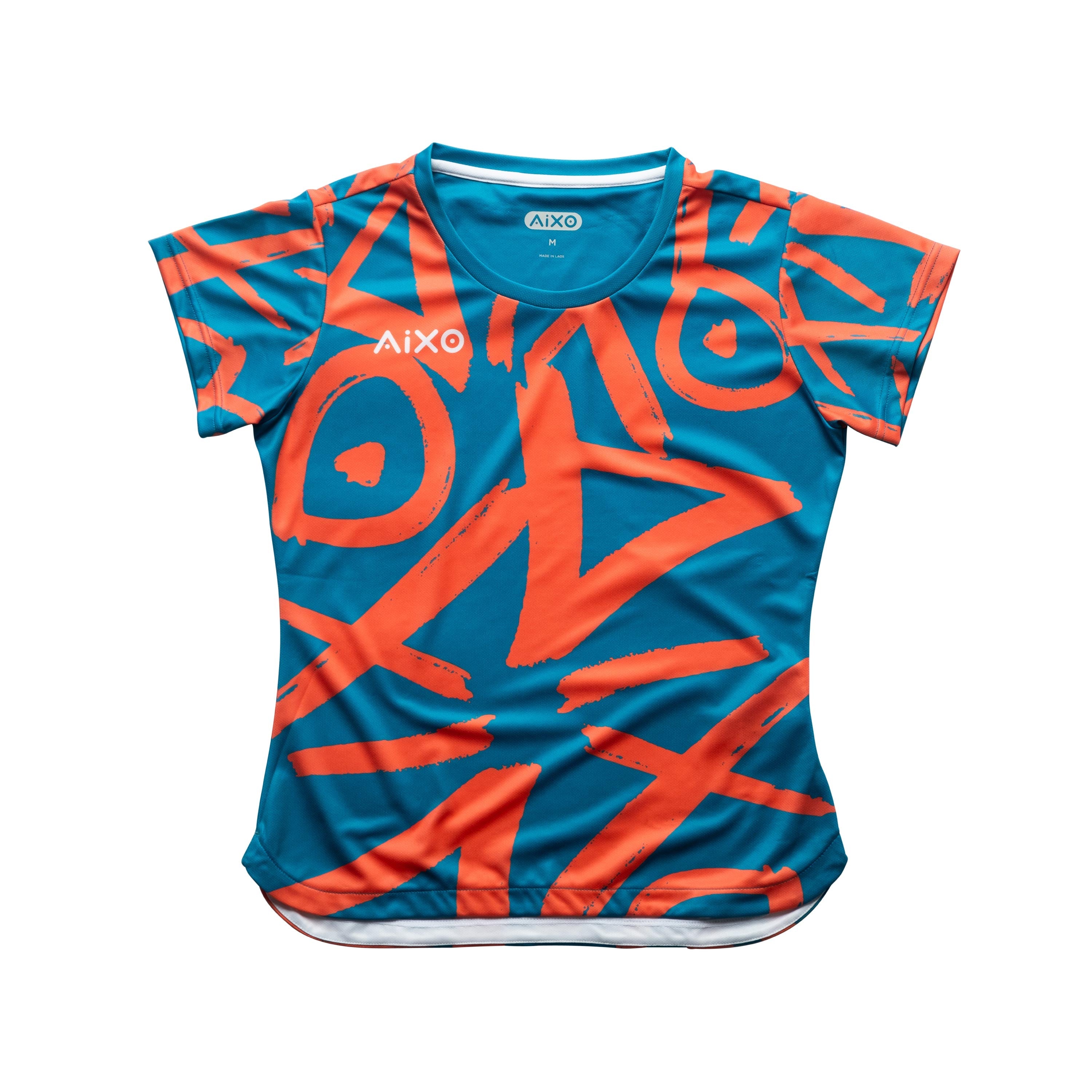 Aixo Tagged Womens T Shirt Lime TEAL T Shirt Aixo