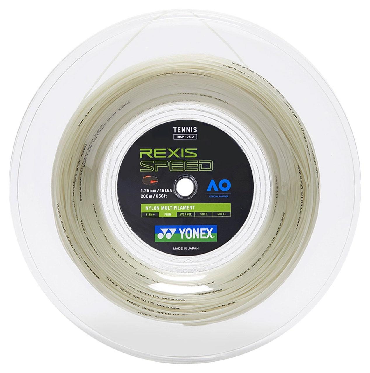 Yonex Rexis Speed 1.25mm 200m Tennis String String (Reel) Yonex