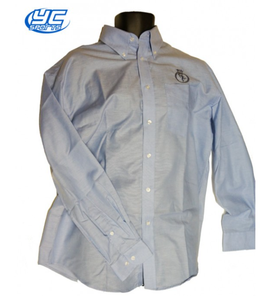URNU Wales Long Sleeve Mens Light Blue Oxford Shirt