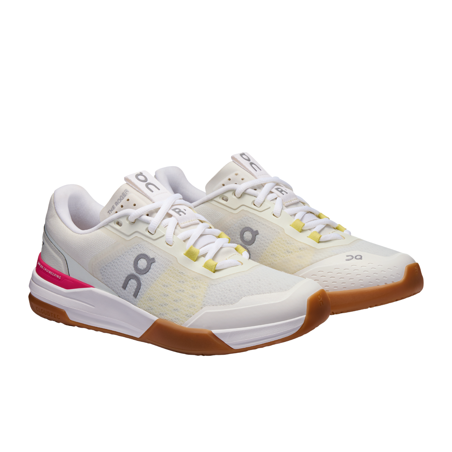 On THE ROGER Advantage Pro Tennis Shoes Women - Ivory/Pink