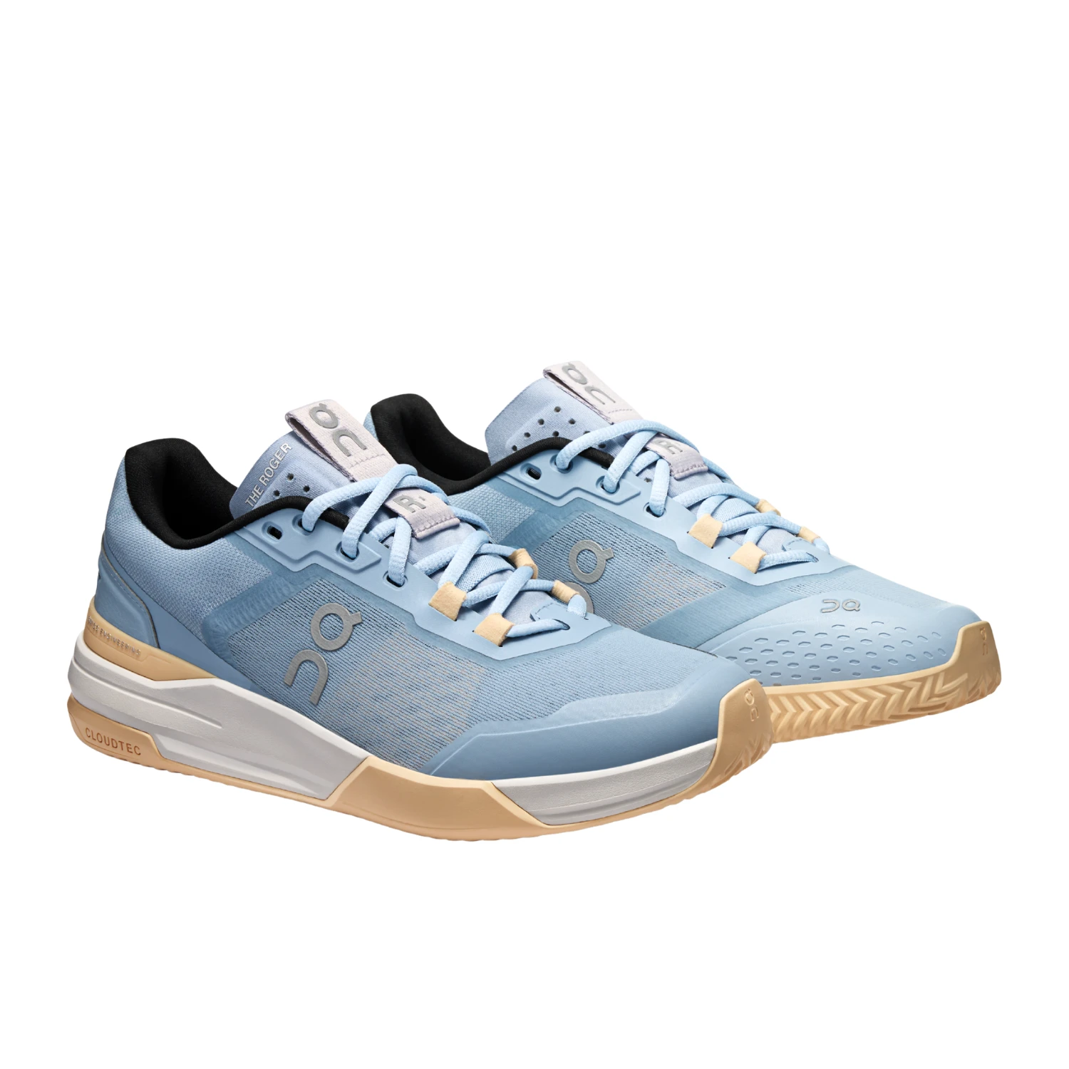 On The Roger Advantage Pro Clay Shoe Women - Chambray/Blonde Tennis Shoes On Running