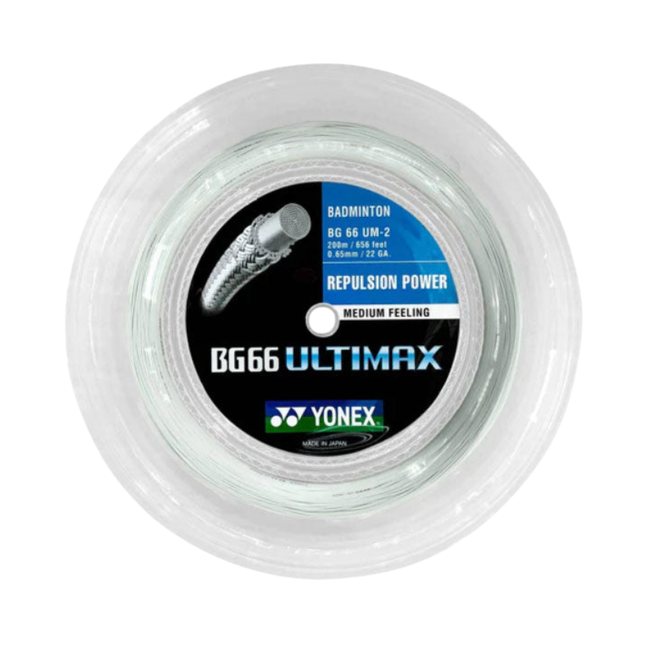 Yonex BG66 Ultimax Badminton String (200m Reel) White String (Reel) Yonex