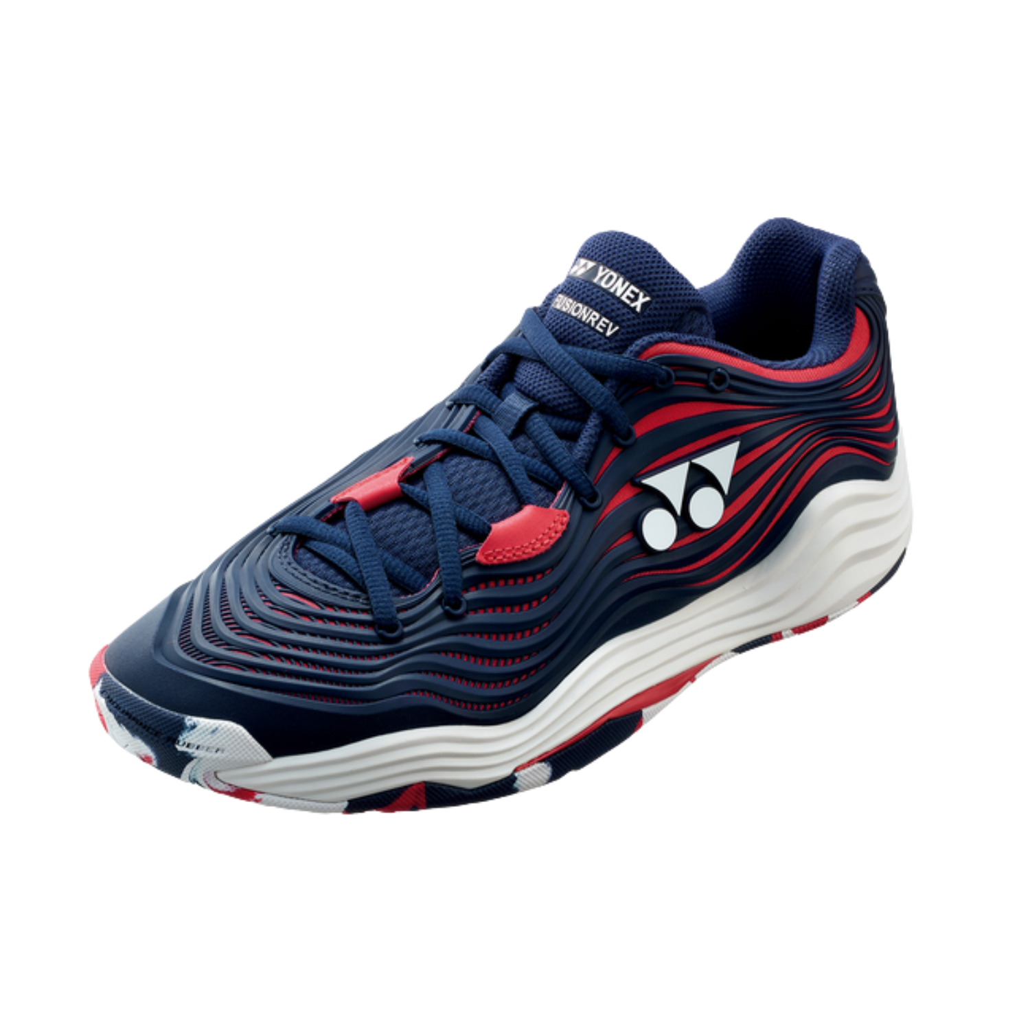 Yonex Fusionrev 5 Tennis Shoes Mens (Navy/Red)