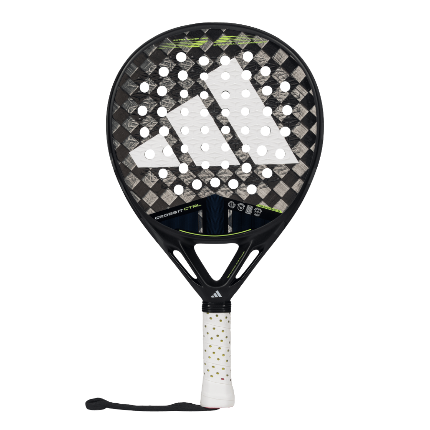 Adidas Cross It Control 3.4 Padel Racket - Black/Lime