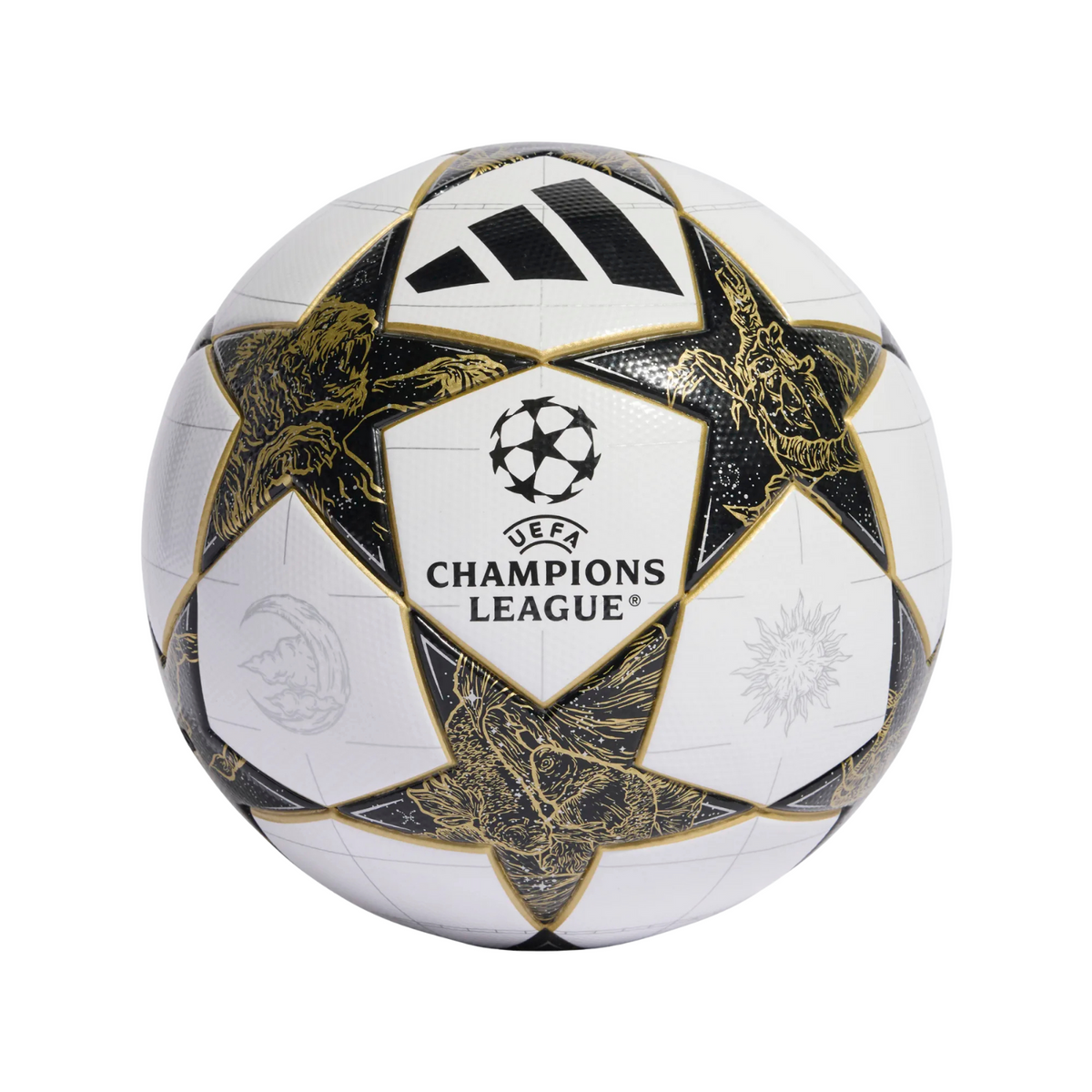 Adidas UCL League Football (JZ9995) - White/Black/Gold Footballs Adidas