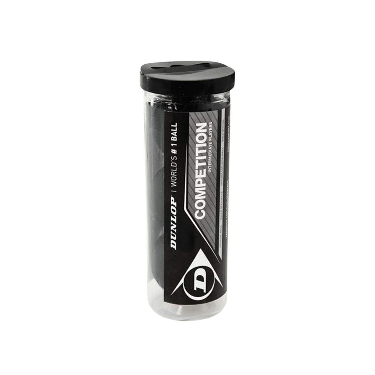 Dunlop Competition Squash Balls - Single Yellow Dot, Tube of 3 Squash Balls Dunlop
