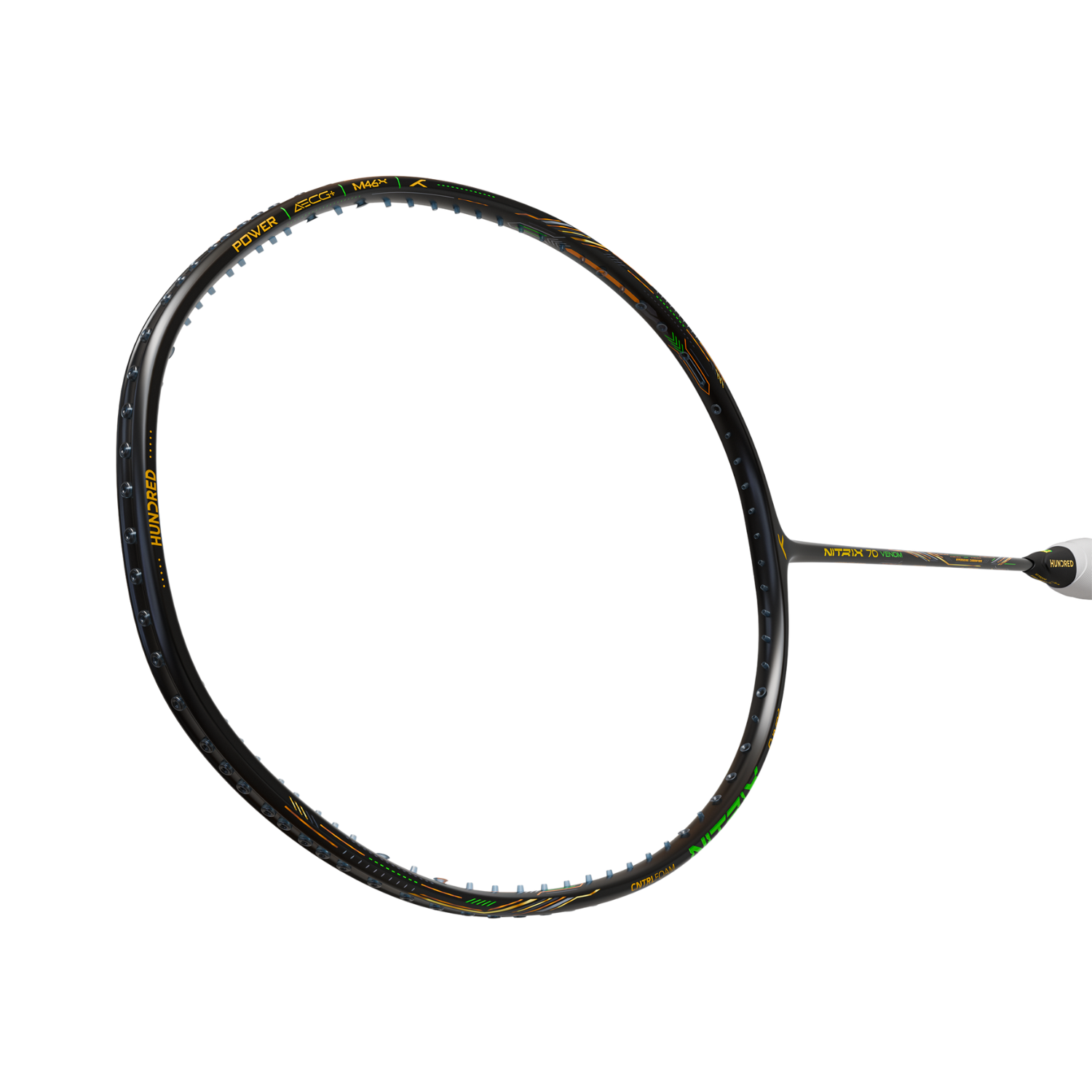 Hundred Nitrix 70 Venom Badminton Racket - Black/Green Badminton Rackets Hundred
