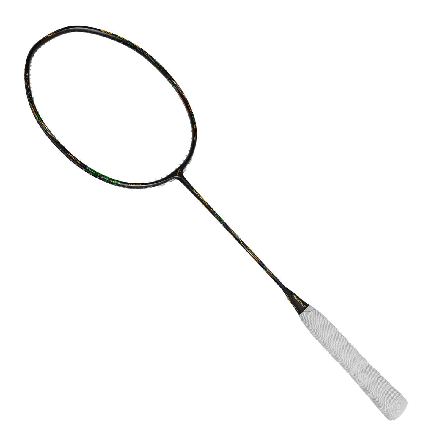 Hundred Nitrix 70 Venom Badminton Racket - Black/Green Badminton Rackets Hundred