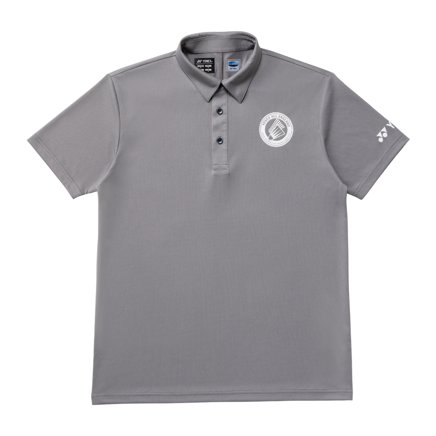 Yonex All England YOB26003EX Souvenir Polo Shirt Unisex - Grey Grey Clothing Yonex