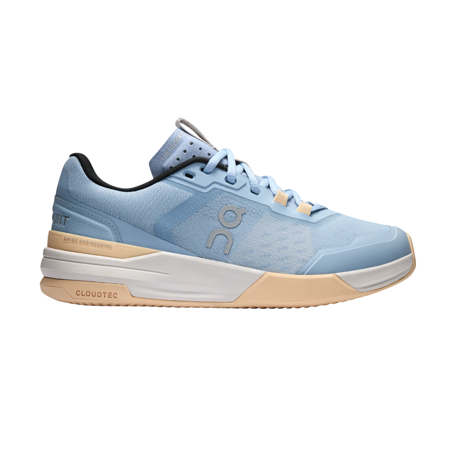 On Running The Roger Advantage Pro Clay Tennis Shoe Women - Chambray/Blonde Tennis Shoes On Running