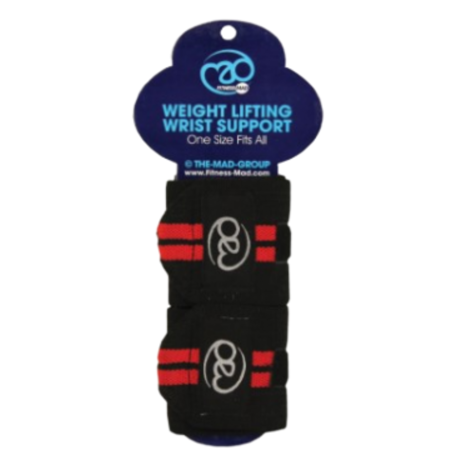 Fitness Mad Weight Lifting Wrist Support Wrap - Black/Red BLACK RED 0.0 Supports & Braces Fitness Mad