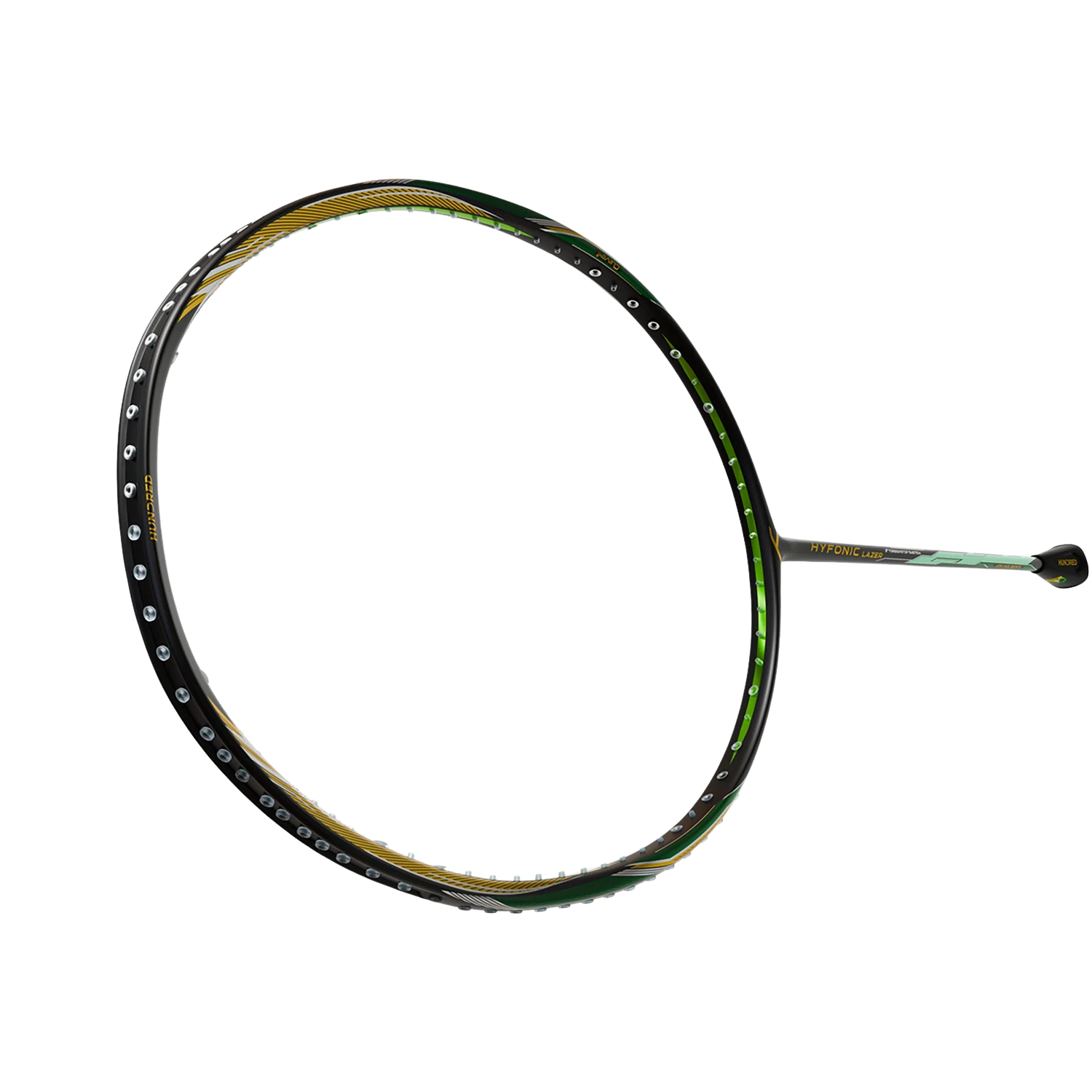 Hundred Hyfonic Lazer (5U) Strung - Black/Green Badminton Rackets Hundred
