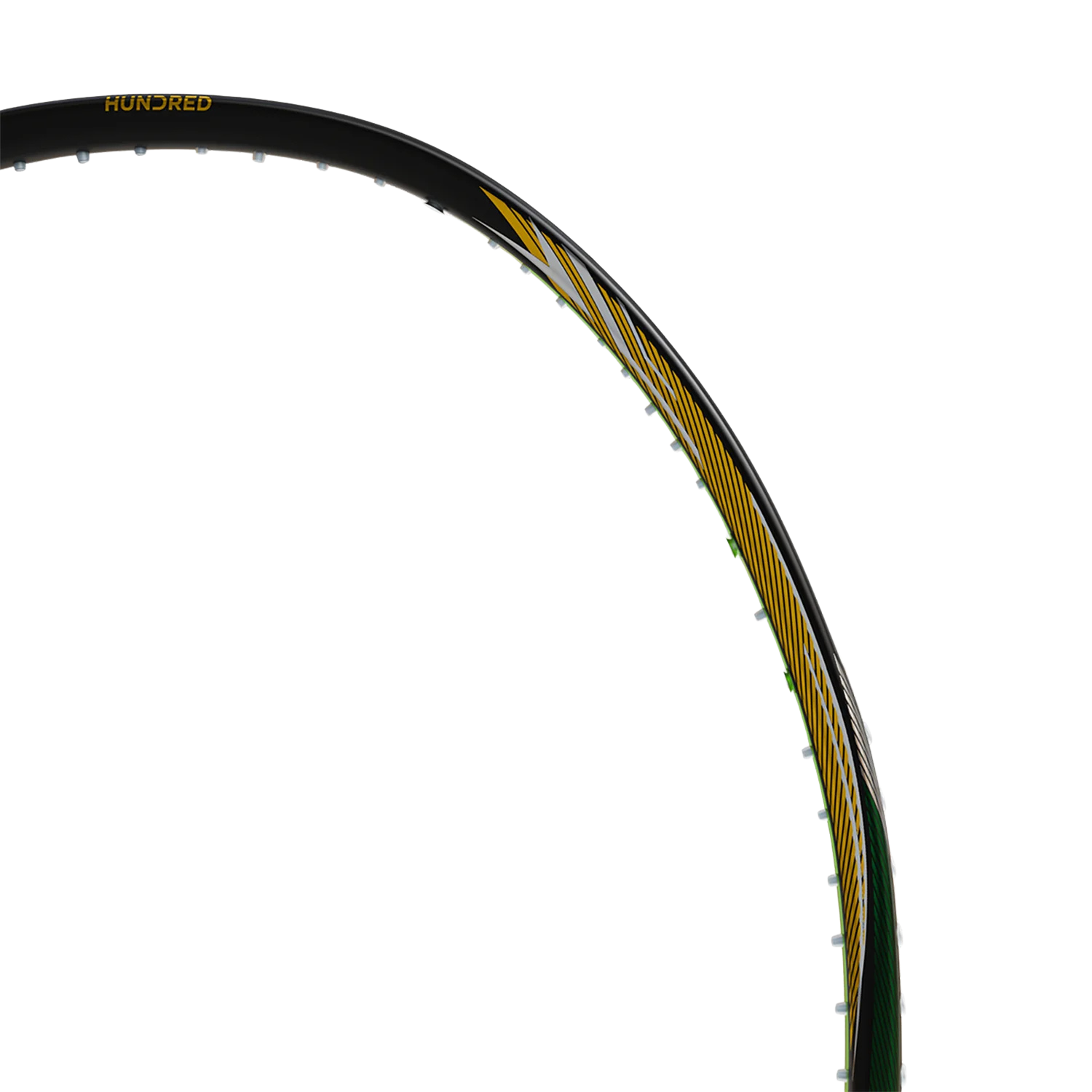 Hundred Hyfonic Lazer (5U) Strung - Black/Green Badminton Rackets Hundred