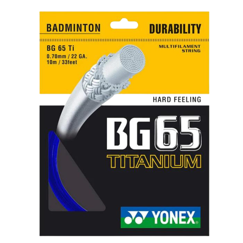 Yonex BG65 Titanium Badminton String (10m Set) Red String (Packs) Yonex