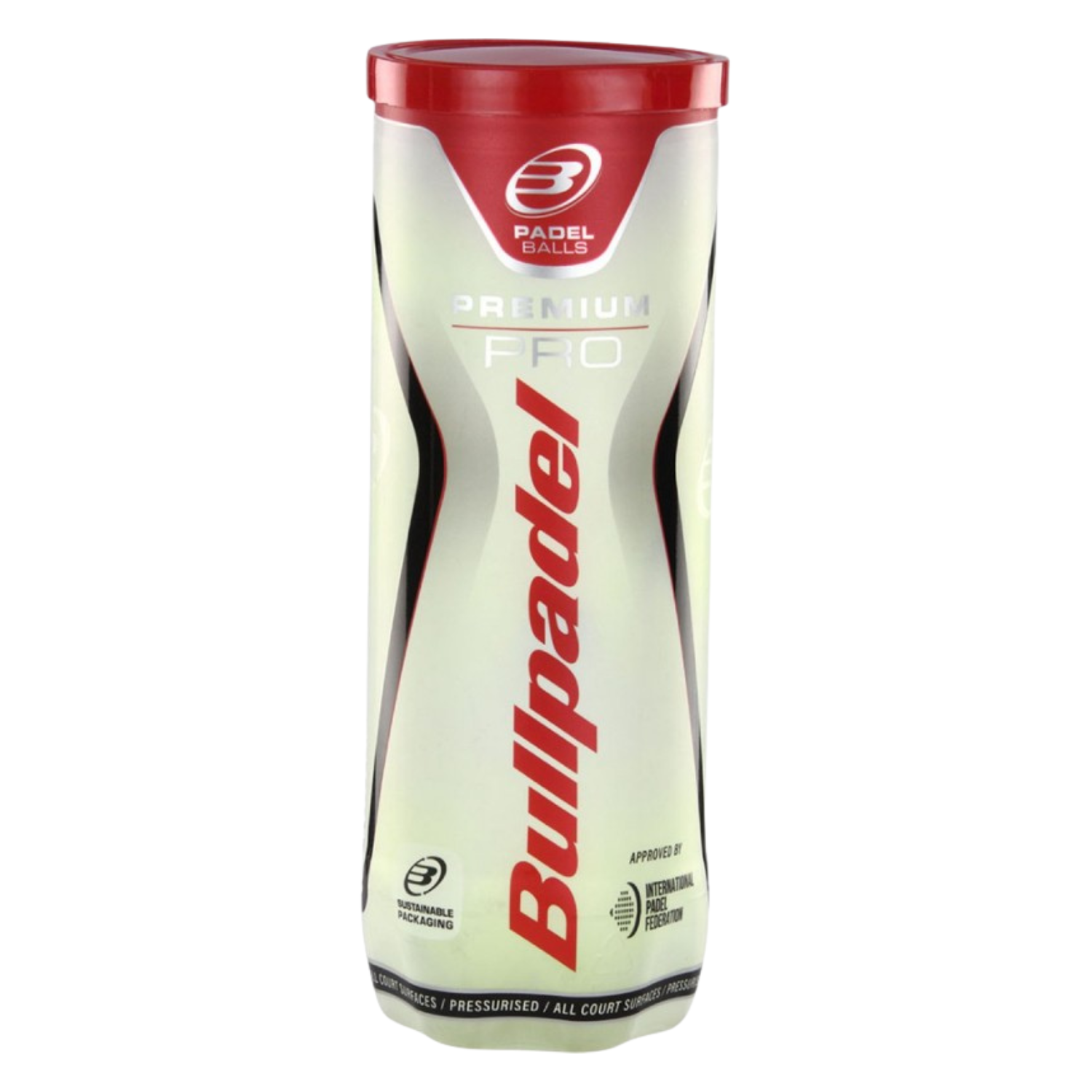 BullPadel Premium Pro Padel Ball 3 Pack - Yellow Padel Balls BullPadel