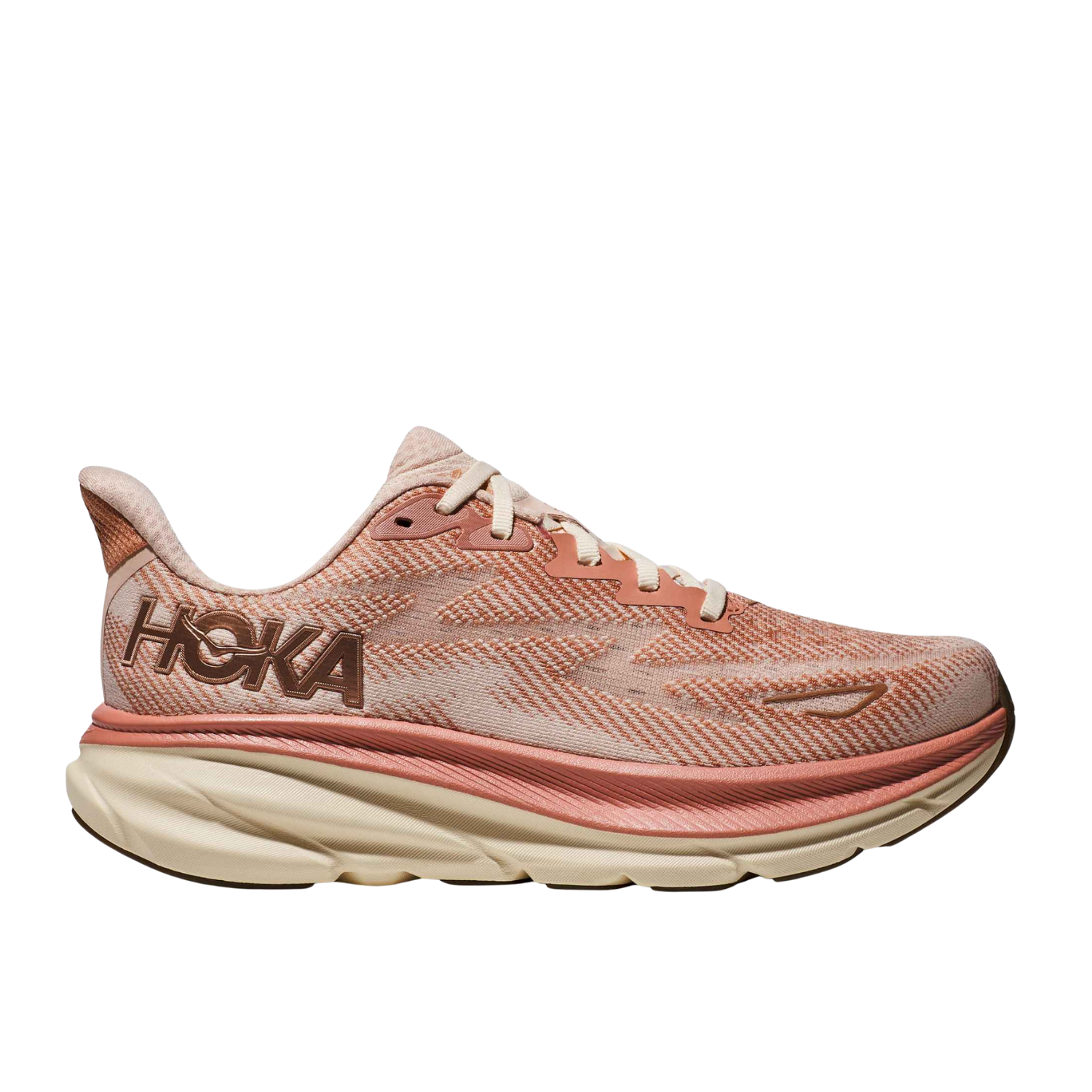 Hoka Clifton 9 Running Shoes Women - Sandstone/Cream