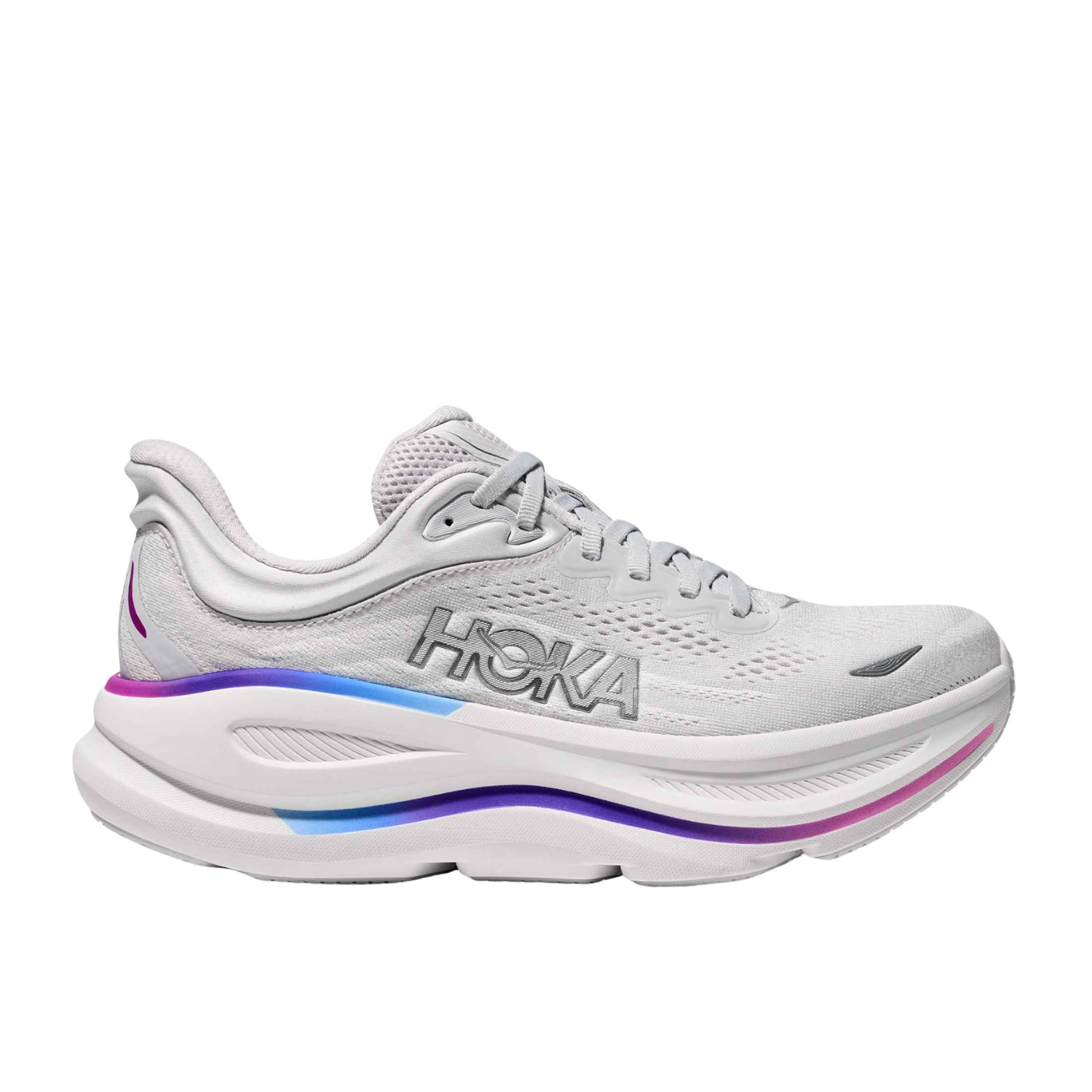 Hoka Bondi 9 Running Shoes Women - Cosmic Grey/White