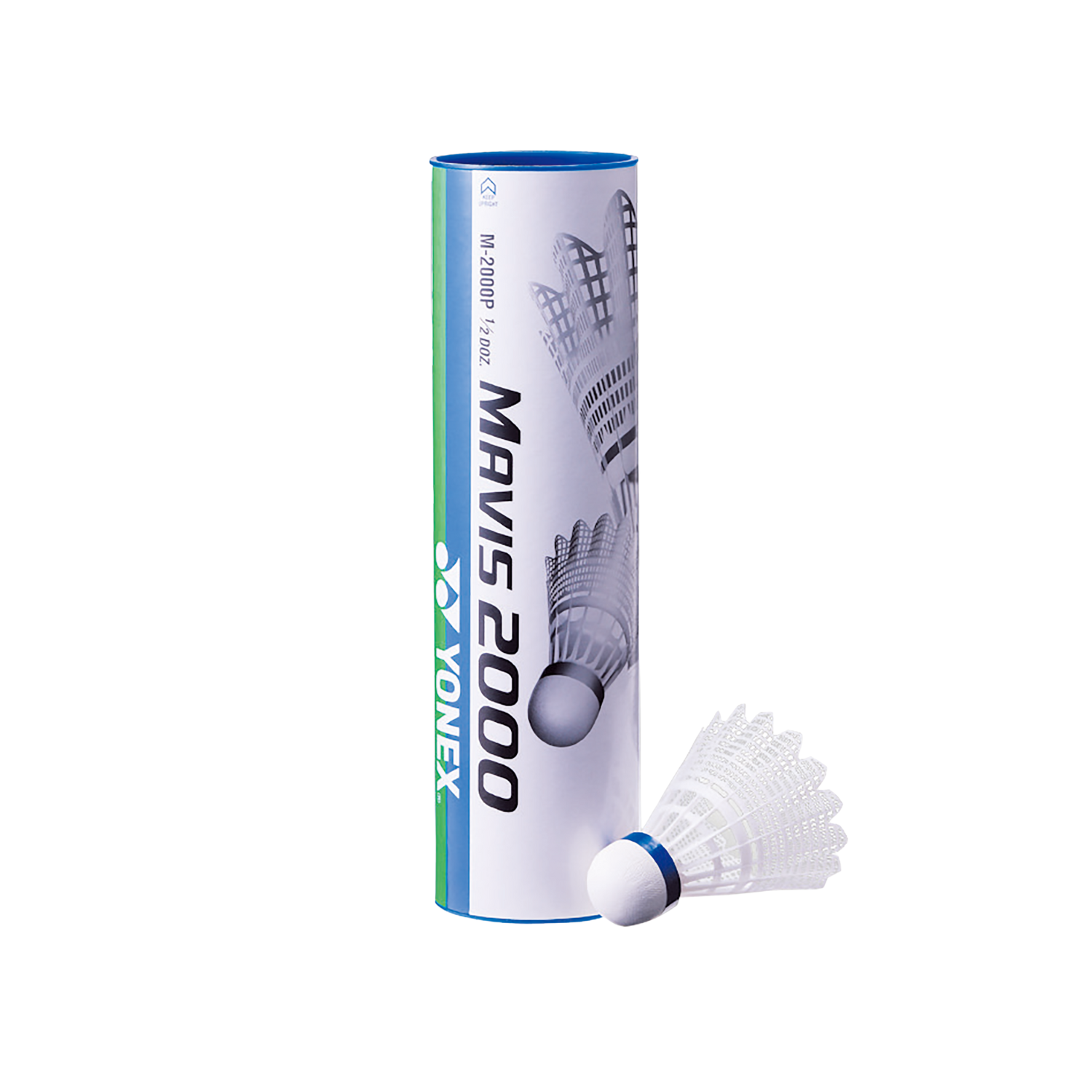 Yonex Mavis 2000 Synthetic Shuttles 1/2 Doz Speed Slow - White Synthetic Shuttle Yonex