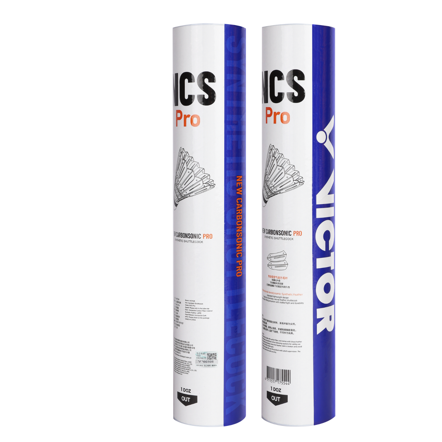 Victor New CarbonSonic Pro Artificial Feather Shuttles NCS Pro - From £19.80 Synthetic Shuttle Victor