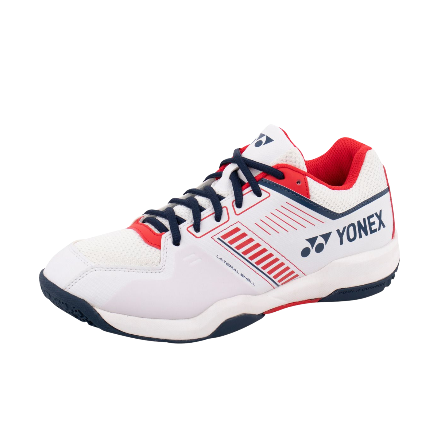 Yonex Power Cushion Strider Flow Wide SHBSF1WEX Badminton Shoes Mens - White/Red UK 7 WHITE RED Badminton Shoes Yonex