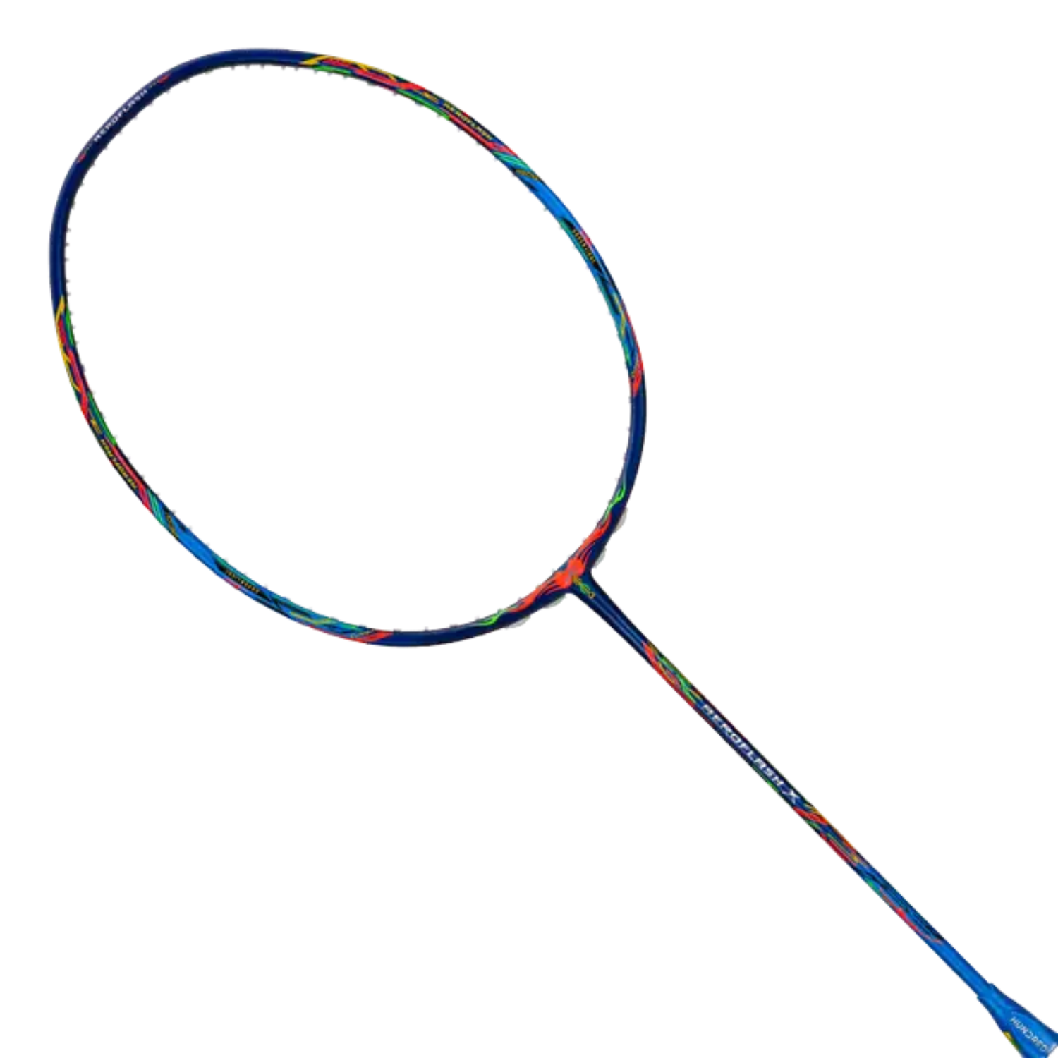 Hundred Aeroflash X Zoom 5U Badminton Racket - Navy/Blue/Orange Badminton Rackets Hundred