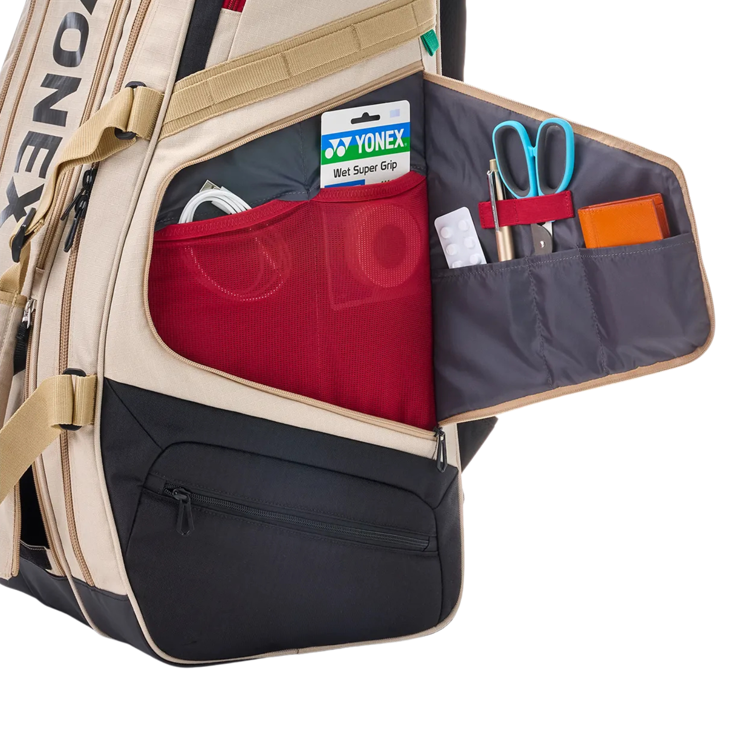 Yonex BA72629EX Gearlogic 9 Racket Bag - Beige Luggage Yonex