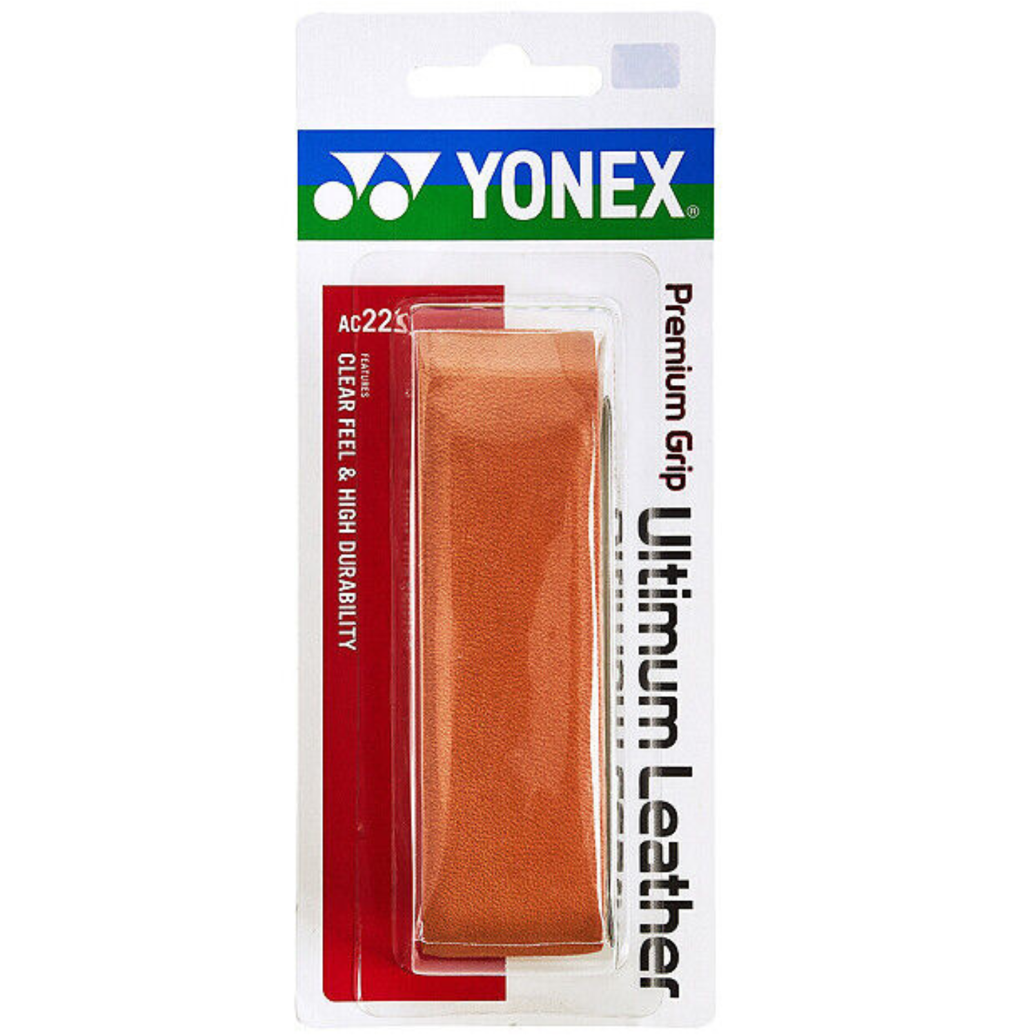 Yonex AC221 Ultimum Leather Premium Racquet Grip - Brown Brown Single Replacement Grips Yonex