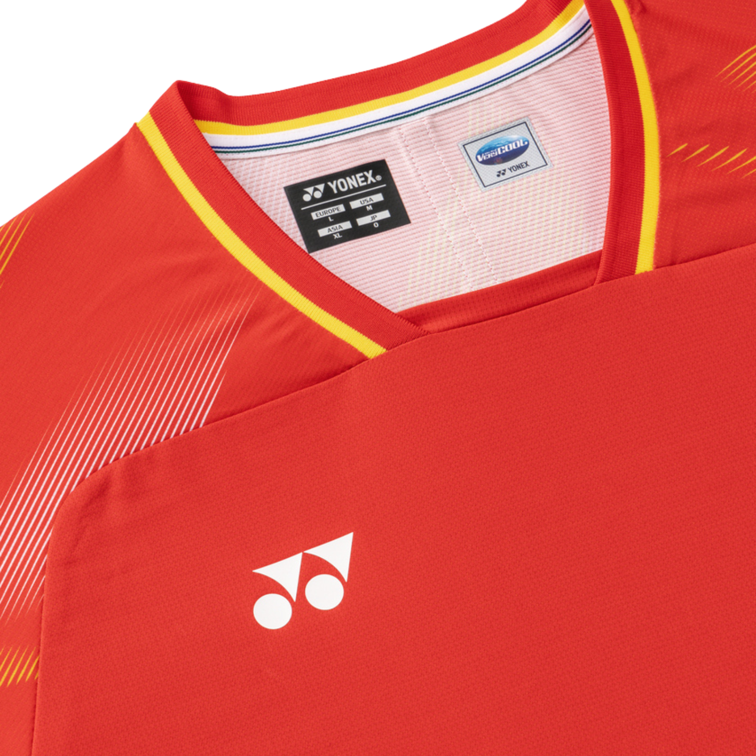 Yonex 10733YX China NT Crew Neck Shirt Men - Bright Red Clothing Yonex
