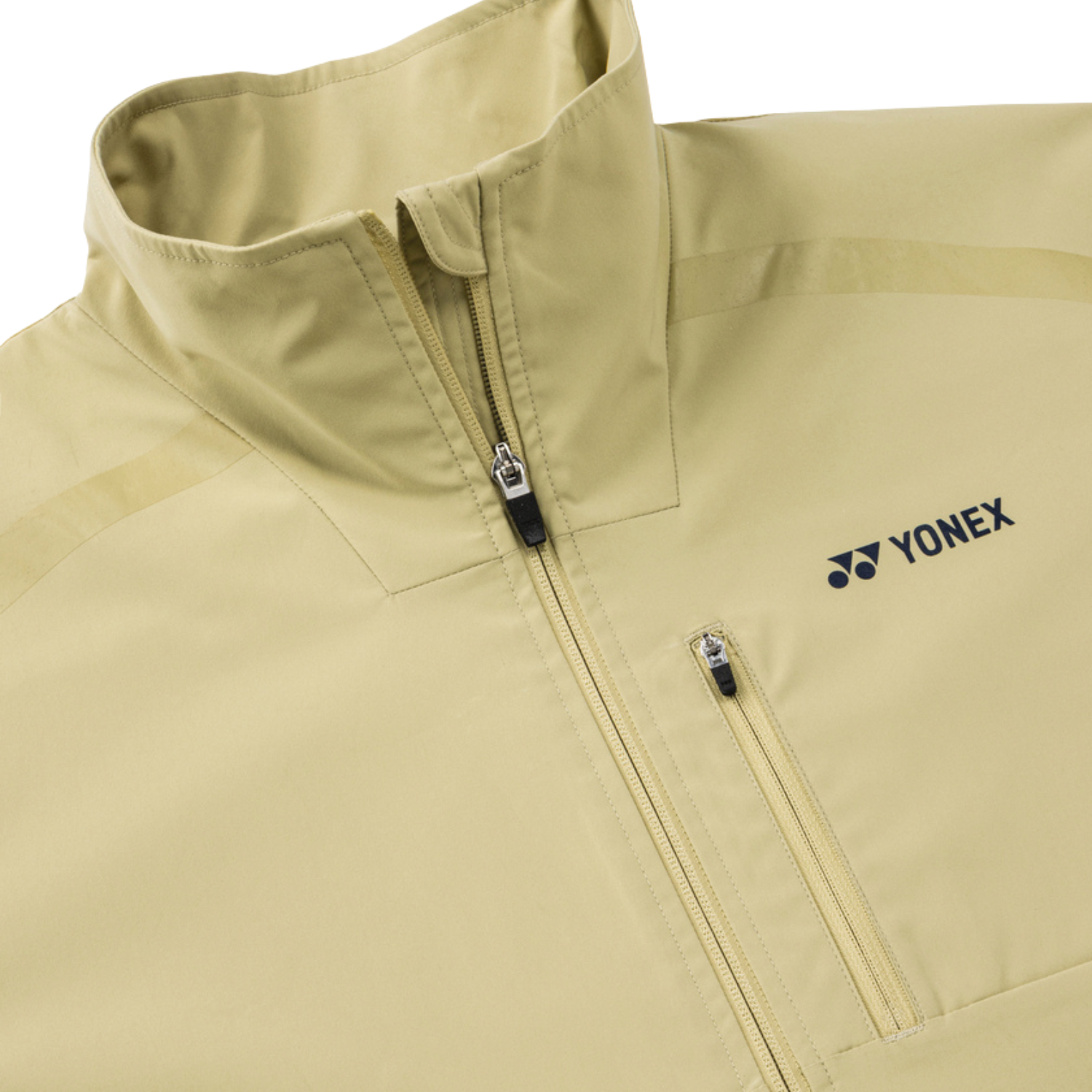 Yonex 50198EX Practice Warm-Up Jacket Unisex - Khaki Beige Clothing Yonex