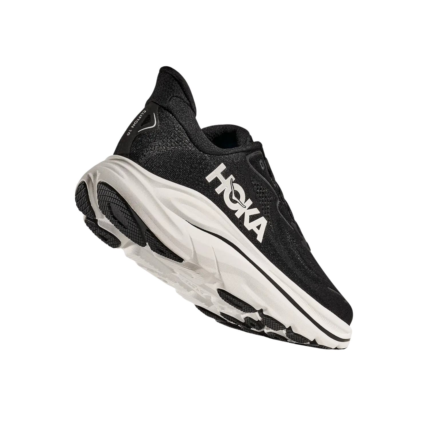 Hoka Clifton 10 Wide Running Shoe Women - Black/White Running Shoes Hoka