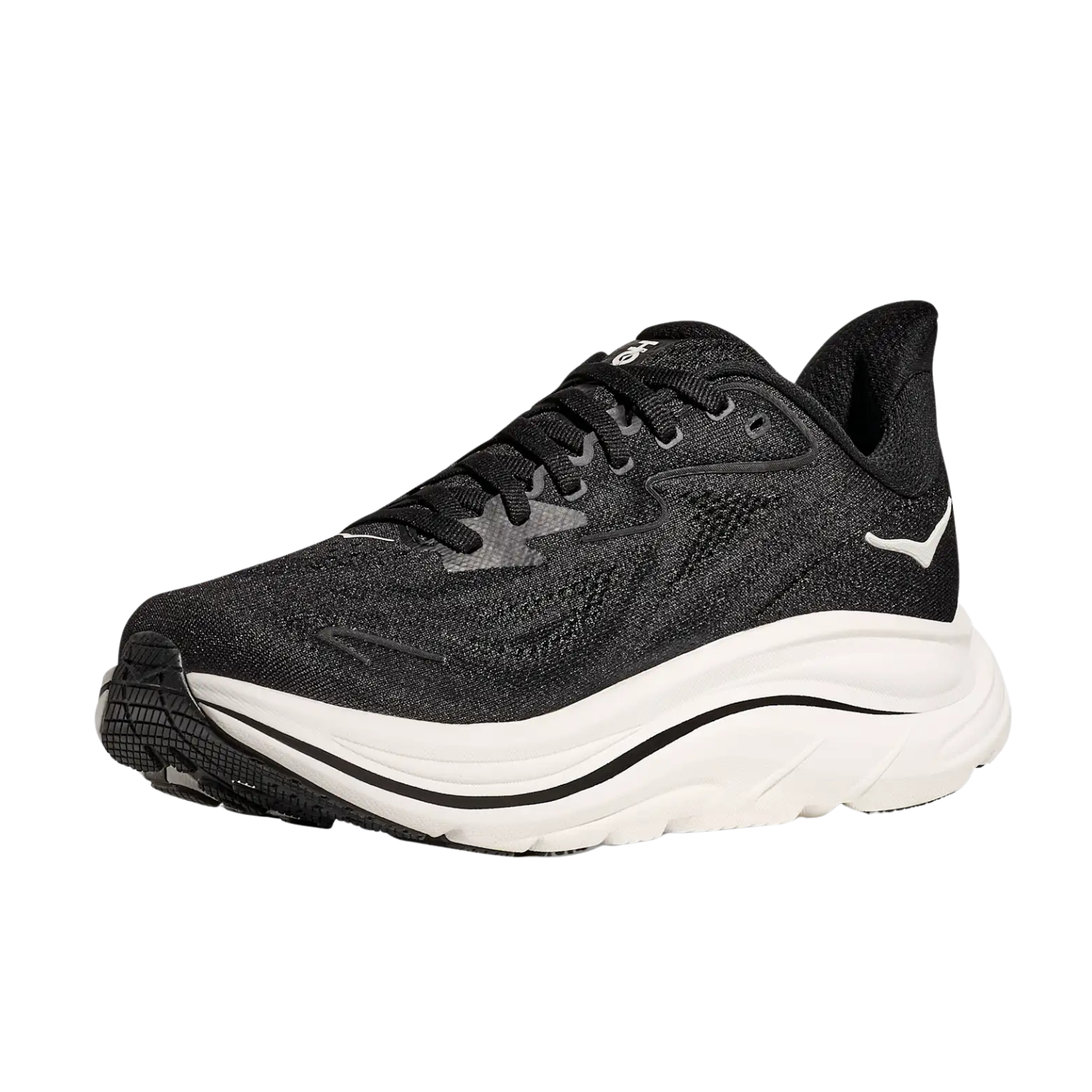 Hoka Clifton 10 Wide Running Shoe Women - Black/White Running Shoes Hoka