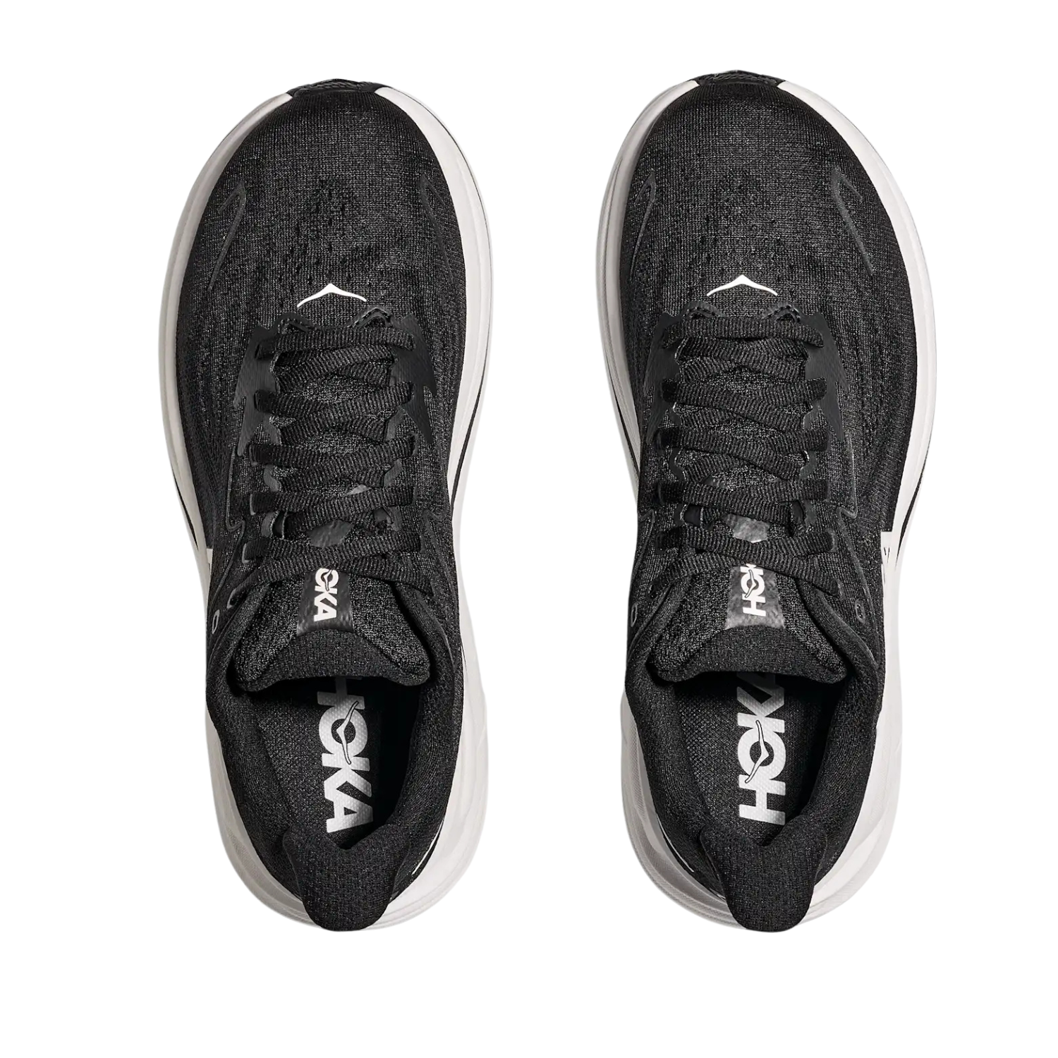 Hoka Clifton 10 Wide Running Shoe Women - Black/White Running Shoes Hoka