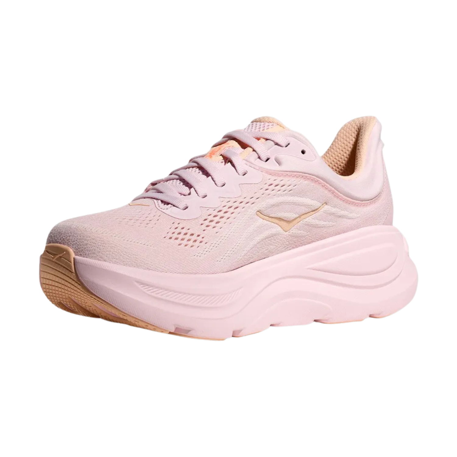 Hoka Bondi 9 Running Shoe Women - Lilac Cream/Tangerine Glow Running Shoes Hoka