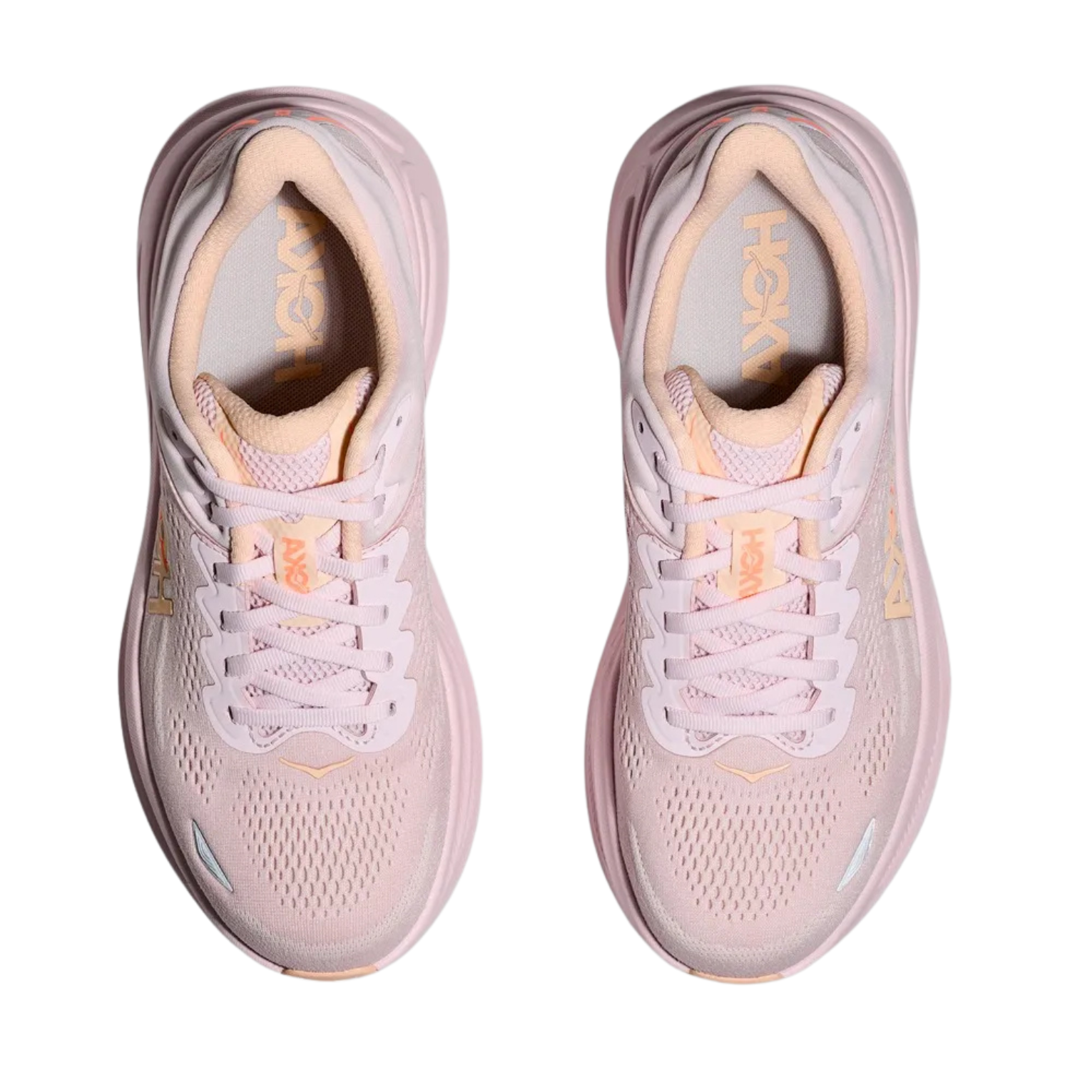 Hoka Bondi 9 Running Shoe Women - Lilac Cream/Tangerine Glow Running Shoes Hoka