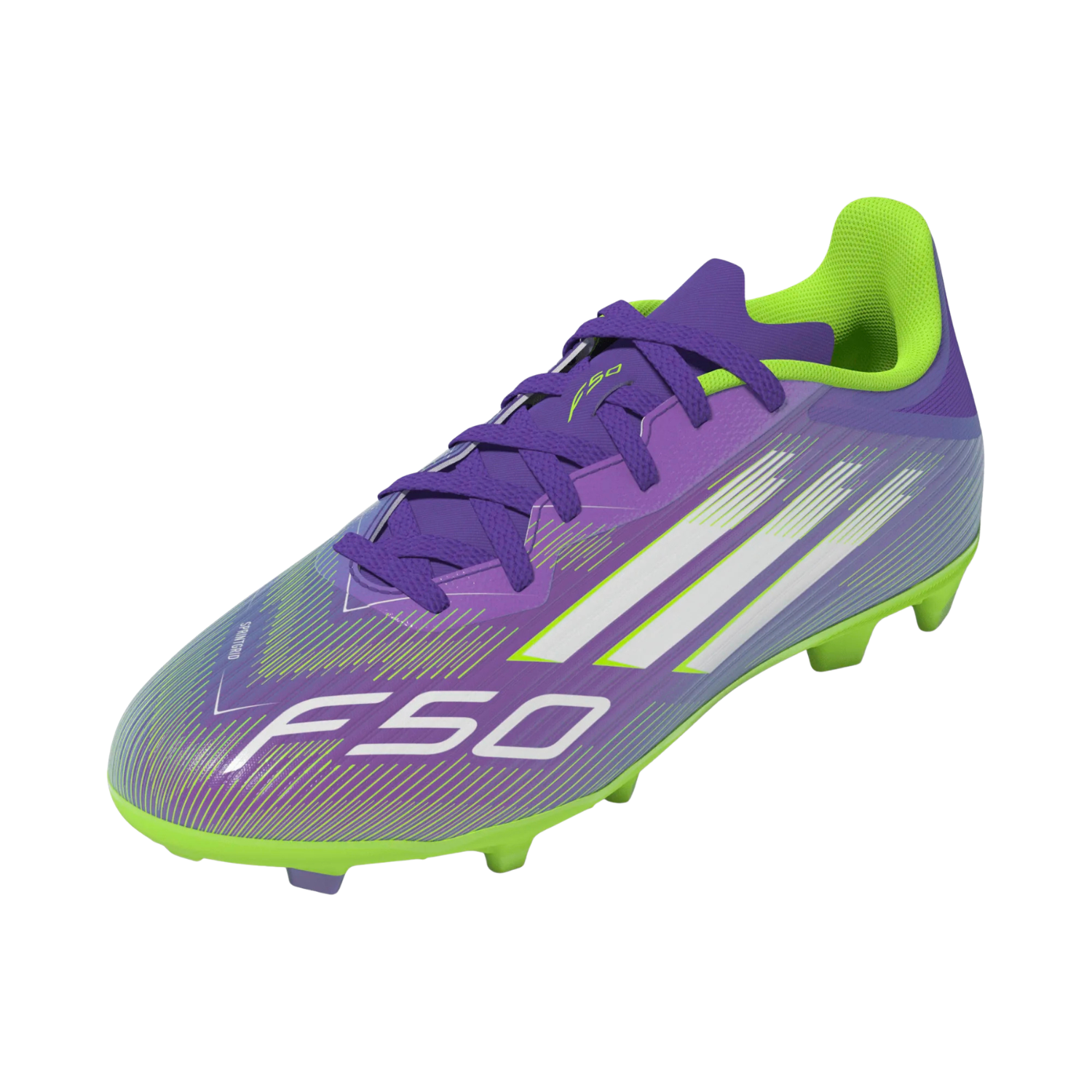 Adidas F50 League FG/MG Shoes Junior - Purple/White/Lemon shoes Adidas